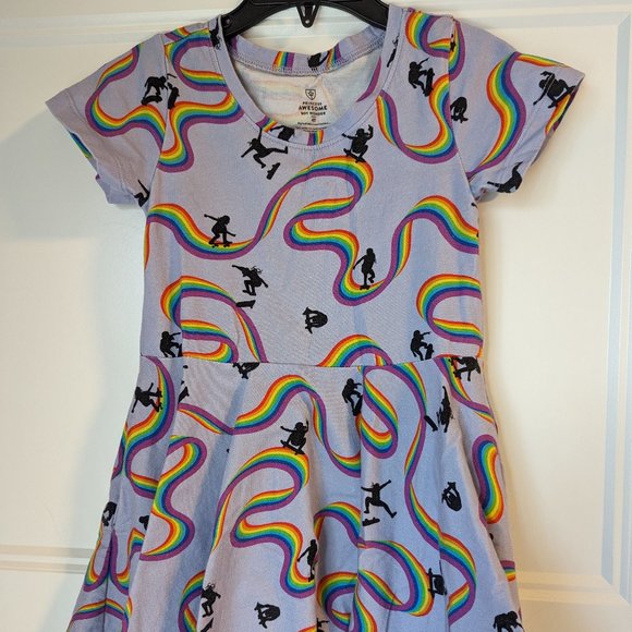 Princess Awesome Other - Princess Awesome Twirl Dress 4T Rainbow Skateboarder